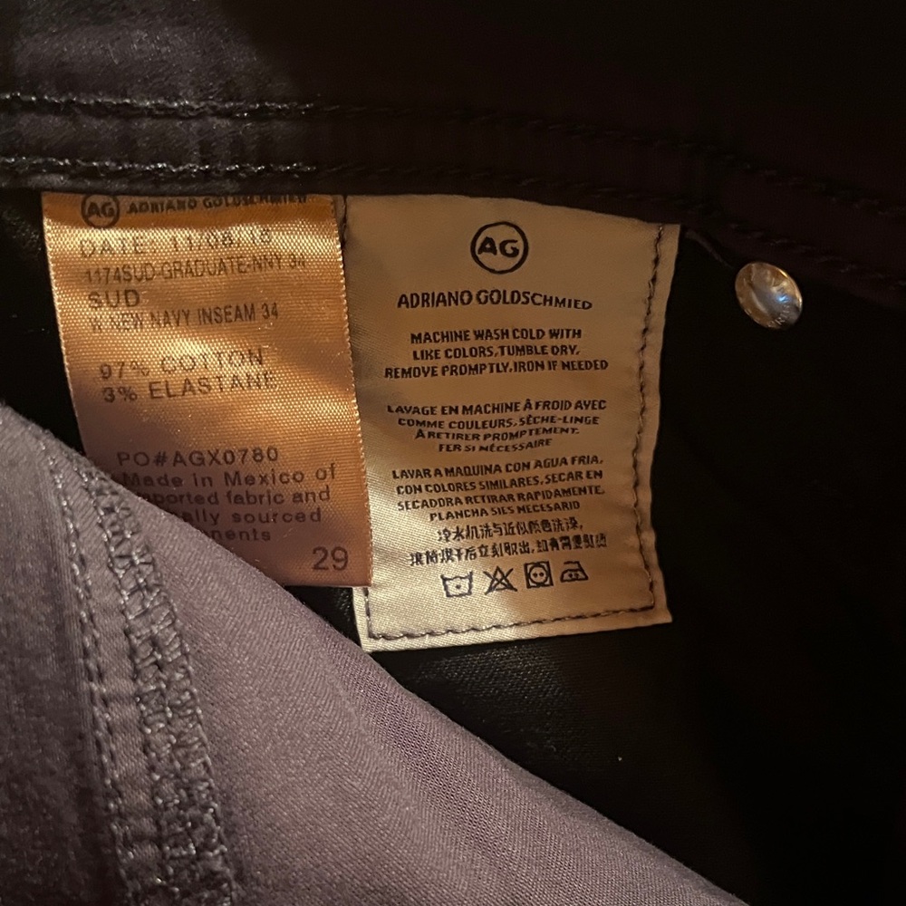 AG Adriano Goldschmied Men's Dark Gray Chinos - Picture 3 of 3